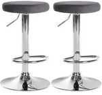 CLP Barhocker, Dunkelgrau, Metall, 38.5x60x38.5 cm, Esszimmer, Barm&ouml;bel, Barhocker