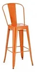 CLP Barhocker, Orange, Metall, 44x115x52 cm, Esszimmer, Barm&ouml;bel, Barhocker
