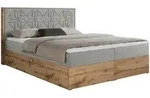 MKS Boxbett, Hellgrau, Holz, 2-Sitzer, H3, 7-Zonen, Rechteckig, 140x200 cm,