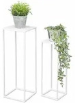 DanDiBo Blumenhocker, Wei&szlig;, Metall, 23x60x23 cm, Wohnzimmer, Wohnzimmertische,