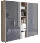Mid.you Aktenschrank Office Edition - SW Set 10, Sonoma Eiche, Anthrazit...
