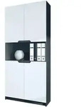 Vladon B&uuml;roschrank, Wei&szlig;, Holzwerkstoff, 82x184x37 cm, Arbeitszimmer,