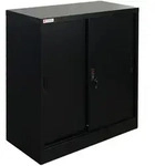 Proregal Aktenschrank, Schwarz, Metall, 90x90x40 cm, Arbeitszimmer, Aktenschr&auml;nke