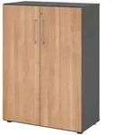 b&uuml;m&ouml; Aktenschrank, Graphit, Nussbaum, Holzwerkstoff, Nachbildung,Nussbaum, 2