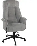 Venda Chefsessel, Grau, Schwarz, Metall, Textil, Drehkreuz, 68x113-121x68 cm,