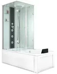AcquaVapore by Sandra Jentho Whirlpool, Wei&szlig;, Glas, Kunststoff, Metall, Rechteckig,