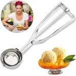 Relaxdays Eisportionierer, Silber, Metall, 6x22.5x3.5 cm, Kochen, K&uuml;chenhelfer,