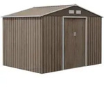Outsunny Ger&auml;tehaus, Braun, Metall, 195x192x277 cm, Aufbewahrung & Schutzh&uuml;llen,