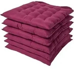 Homescapes Stuhlkissen, Weinrot, Textil, Quadratisch, 40x6.5x40 cm, Oeko-Tex&reg;,