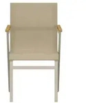 ebuy24 Gartenstuhl,, Beige, Metall, 56x91x60 cm, Gartenm&ouml;bel, Gartenst&uuml;hle,