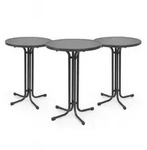 Beautissu Stehtisch, Grau, Holz, Metall, 80x110x80 cm, Esszimmer, Tische,...
