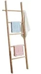 Relaxdays Handtuchleiter, Hellbraun, Holz, 43x170x4 cm, Badaccessoires,