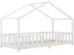 [en.casa] Hausbett, Wei&szlig;, Holz, Kiefer, 90x200 cm, Kinder- & Jugendzimmer,