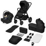 Lionelo Kinderwagenset LO-Layla 3in1, Schwarz, 3-teilig, 62x115x94 cm, EN 1888, Baby