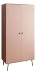Lookway Kleiderschrank, Rosa, Holzwerkstoff, 87x212x41 cm, Schlafzimmer,
