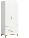 Livetastic Dreht&uuml;renschrank, Wei&szlig;, Eiche Artisan, Holzwerkstoff, 2 Schublade(n)