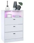 Vladon Kommode, Wei&szlig;, Holzwerkstoff, 56x86.5x36 cm, Wohnzimmer, Kommoden &