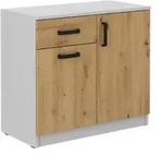 Masseno Kommode, Grau, Holzwerkstoff, 1 Schubladen, 80x73x41 cm, Wohnzimmer,...