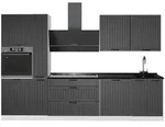 Vicco K&uuml;chenzeile, Dunkelgrau, Wei&szlig;, Holzwerkstoff, Rechteckig, 310x206.8x60...