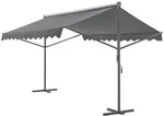 pro.tec Standmarkise, Dunkelgrau, Textil, 500x260x300 cm, Sonnen- & Sichtschutz,