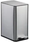 Relaxdays Kosmetikeimer, Silber, Metall, Kunststoff, Rechteckig, 18.5x38x28 cm,