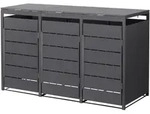 Ml-Design M&uuml;lltonnenbox, Anthrazit, Metall, Rechteckig, 80x120x196 cm, Aufbewahrung