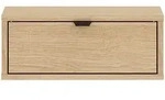 Selsey Nachttisch, Beige, Holzwerkstoff, 1 F&auml;cher, 1 Schubladen, Rechteckig,