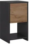 Vicco Nachttisch, Anthrazit, Honigeiche, Holzwerkstoff, 1 F&auml;cher, 1 Schubladen,
