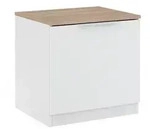 Vicco Nachttisch, Wei&szlig;, Sonoma Eiche, Holzwerkstoff, 2 F&auml;cher,