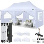 Faltpavillon, Wei&szlig;, Textil, 300x300x600 cm, Sonnenschutz & Sichtschutz,...
