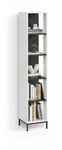 Livinity&reg; B&uuml;cherregal, Wei&szlig;, Holzwerkstoff, 5 F&auml;cher, 36x188x36 cm,...