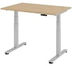 b&uuml;m&ouml; Schreibtisch, Eiche, Silber, Holzwerkstoff, Nachbildung,Eiche,...