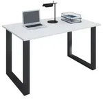 Mid.you Schreibtisch, Schwarz, Wei&szlig;, Holzwerkstoff, rechteckig, U-Form, 50x76x140