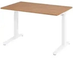 b&uuml;m&ouml; Schreibtisch, Nussbaum, Wei&szlig;, Holzwerkstoff, Nachbildung,Nussbaum,