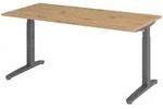 b&uuml;m&ouml; Schreibtisch, Wildeiche, Graphit, Holzwerkstoff, Nachbildung,Eiche,
