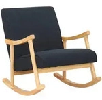 CLP Schaukelstuhl, Schwarz, Holz, 67x82x92 cm, Wohnzimmer, Sessel,...