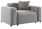 Fun M&ouml;bel Sessel, Hellgrau, Textil, 145x75x98 cm, Wohnzimmer, Sessel,...