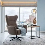 Mr. Deko Ohrensessel, Braun, Textil, Uni, 1-Sitzer, F&uuml;llung: Schaumstoff,...