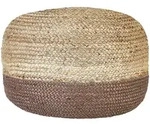 Beliani Pouf, Natur, Naturmaterialien, 1-Sitzer, Rund, 50x40x50 cm, Wohnzimmer,