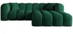 Altdecor Ecksofa, Dunkelgr&uuml;n, Kunststoff, 5-Sitzer, L-Form, 231x173 cm,...