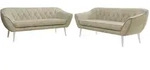 MKS Sitzgarnitur, Beige, Holzwerkstoff, 6-Sitzer, Rechteckig, 180x75x74 cm,
