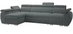 Mirjan24 Ecksofa, Grau, Metall, 6-Sitzer, Ottomane links,L-Form, 320x170 cm,