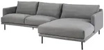 Massivmoebel24 Ecksofa, Grau, Holz, Echtholz, 3-Sitzer, 285x161 cm, Wohnzimmer,...