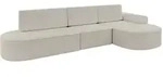 Altdecor Ecksofa, Creme, Kunststoff, 5-Sitzer, 368x167 cm, Wohnzimmer, Sofas &