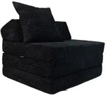 Fortisline Klappmatratze, Schwarz, Textil, Gestreift, 1-Sitzer, Quadratisch,...