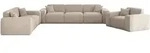 Fun M&ouml;bel Sofaset, Hellbraun, Textil, 218x73x90 cm, Wohnzimmer, Sofas &...