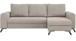 MKS Ecksofa, Ecru, Metall, 3-Sitzer, L-Form,L-Form, 242x140 cm, Oeko-Tex&reg;,