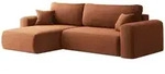 Fun M&ouml;bel Ecksofa, Braun, Textil, Ottomane links, 272x145 cm, Wohnzimmer,...