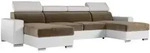 MKS Wohnlandschaft, Braun, Wei&szlig;, Kunststoff, 6-Sitzer, U-Form, 306x98x168 cm,