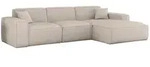 Fun M&ouml;bel Ecksofa, Creme, Textil, Ottomane rechts, 266x165 cm, Wohnzimmer,...